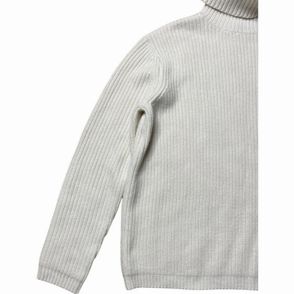 JENNI KAYNE Ribbed Cashmere Turtleneck Sweater In Ivory Size M - Picture 7 of 10